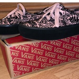 Vans Women's 7.5 Authentic Sidewall Wrap Platform Lace Up Rose Cloud MEN 6